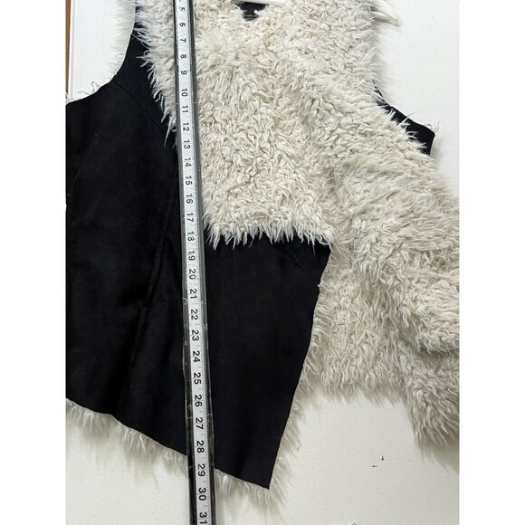 Sanctuary Vest Womens XL Jacket Faux Suede Faux Fur Coat Fall Winter Sleeveless - Picture 11 of 16